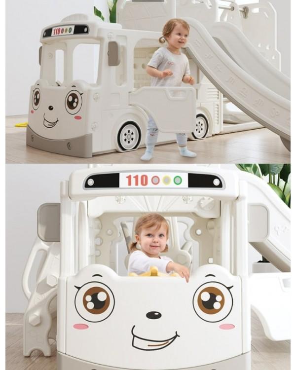 Горка + игровая зона Автомобиль PS-049-W белый