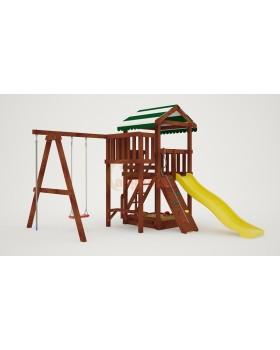 Детская спортивная площадка для дачи Савушка Мастер 1 Махагон 4 сезона