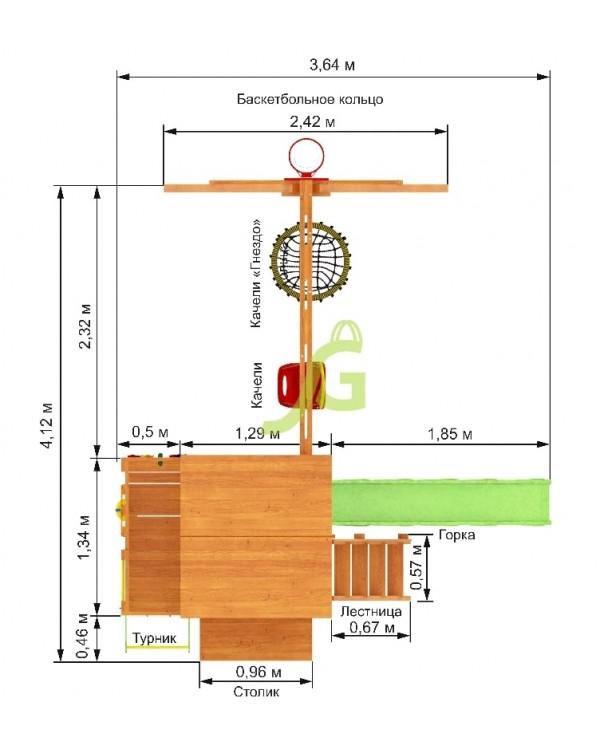 Детская площадка IgraGrad Крафт Pro 3 скат 2,2