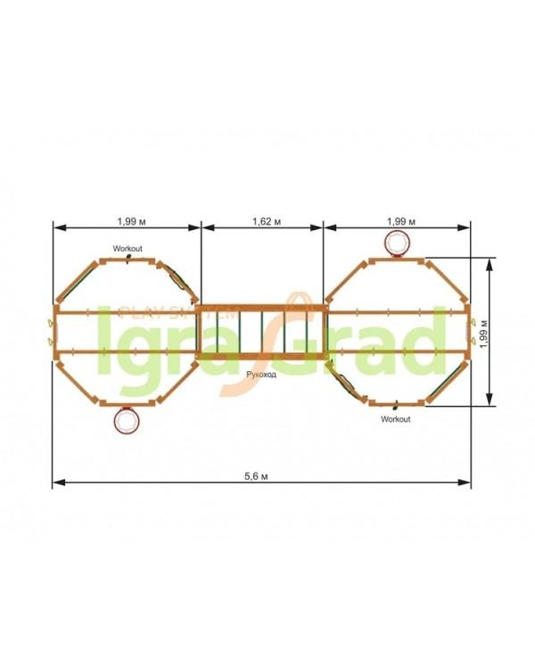 Спортивный комплекс IgraGrad WorkOut с рукоходом