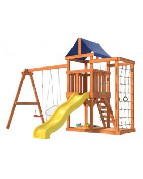 Игровой комплекс National Tree Company Fun Land с сеткой стенкой и плетенным креслом ДКПМ-4