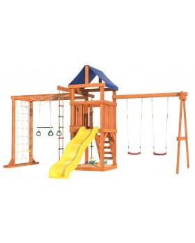 Игровой комплекс National Tree Company Fun Land с сеткой рукоходом и качелями лодочка ДКПМ-5