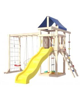 Игровой комплекс National Tree Company Fun Land с сеткой стенкой и плетенным креслом ДНПМ-4