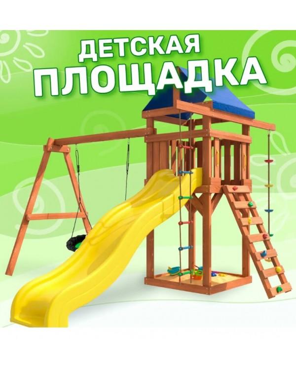 Игровой комплекс National Tree Company с зелеными качелями гнездо Свиби IgroWoods ДП-4