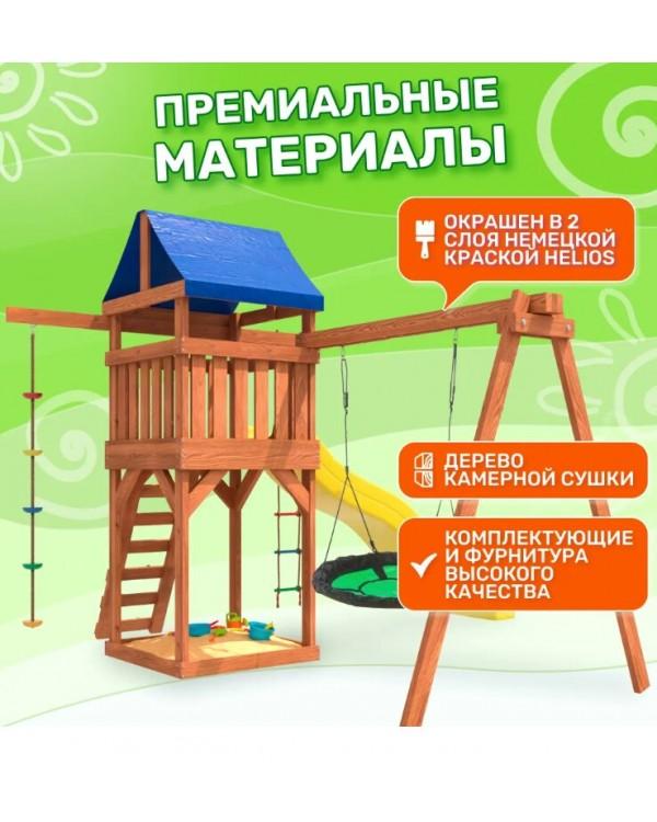 Игровой комплекс National Tree Company с зелеными качелями гнездо Свиби IgroWoods ДП-4