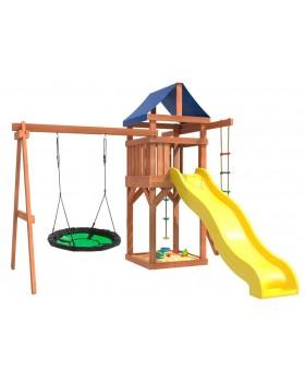 Игровой комплекс National Tree Company с зелеными качелями гнездо Свиби IgroWoods ДП-4