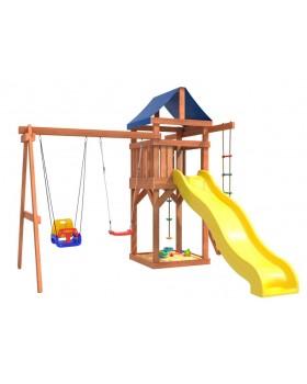 Игровой комплекс National Tree Company с качелями лодочка и качелями 3 в 1 IgroWoods ДП-5