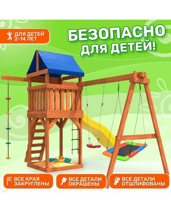 Игровой комплекс National Tree Company качели лодочка и прямоугольное гнездо Лодка IgroWoods ДП-9