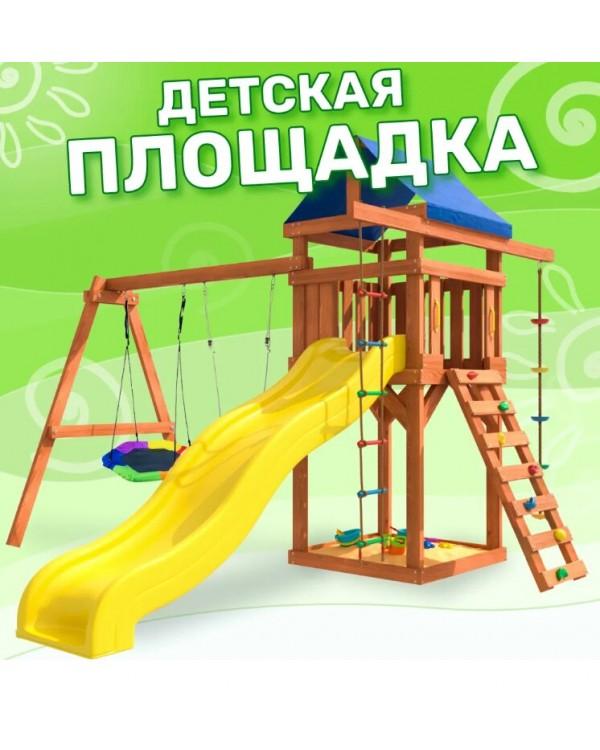 Игровой комплекс National Tree Company с качелями лодочка и гнездом Гексагон IgroWoods ДП-13