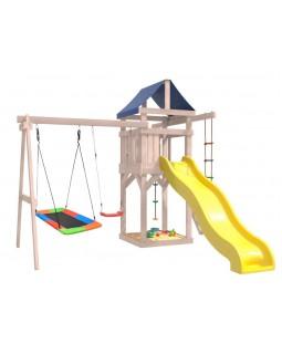 Игровой комплекс National Tree Company с качелями лодочка и прямоугольным гнездом Лодка IgroWoods ДНП-9