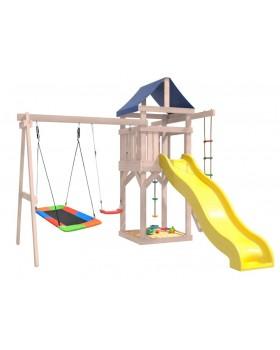 Игровой комплекс National Tree Company с качелями лодочка и прямоугольным гнездом Лодка IgroWoods ДНП-9