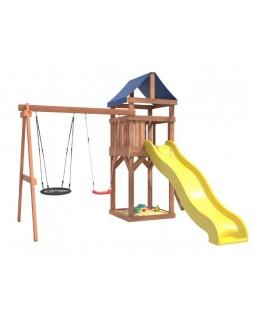 Игровой комплекс National Tree Company Классик с качелями лодочка и гнездом 60см IgroWoods ДКП-3