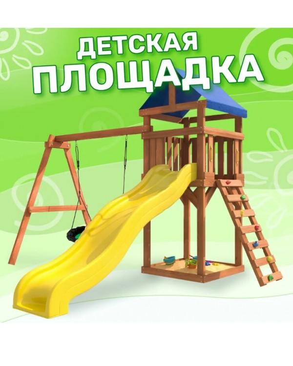 Игровой комплекс National Tree Company Классик с зелеными качелями гнездо Свиби IgroWoods ДКП-4