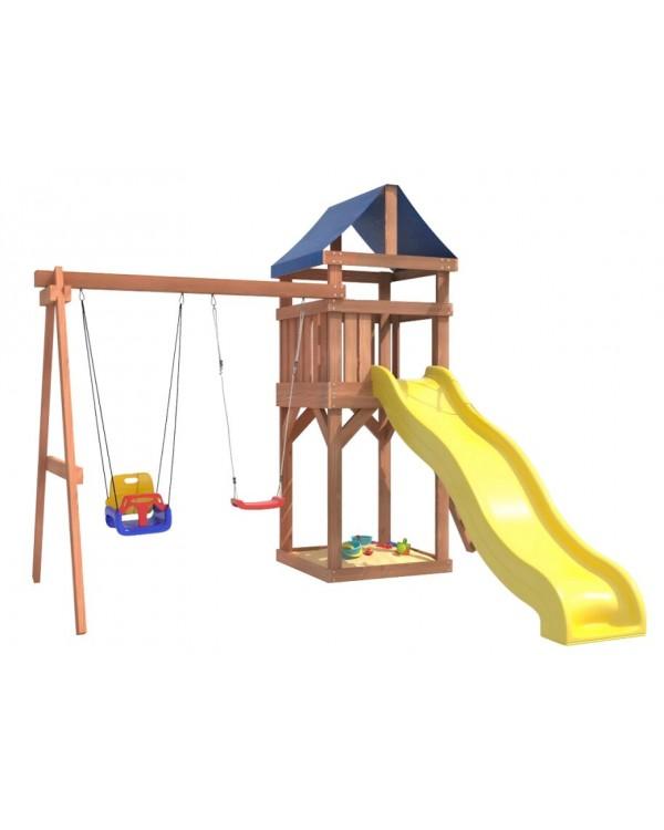 Игровой комплекс National Tree Company Классик с качелями лодочка и 3в1 IgroWoods ДКП-5