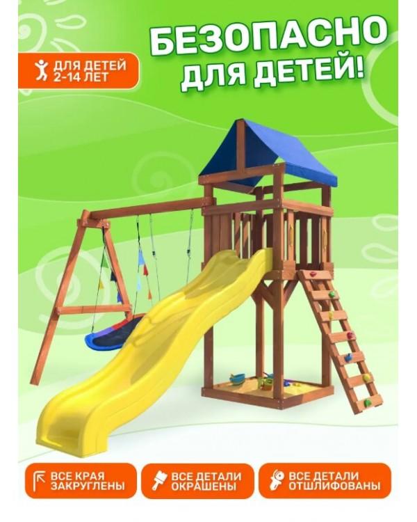 Игровой комплекс National Tree Company Классик с качелями лодочка и овальным гнездом IgroWoods ДКП-7