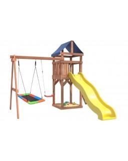Игровой комплекс National Tree Company Классик с качелями лодочка и гнездом Лодка IgroWoods ДКП-9