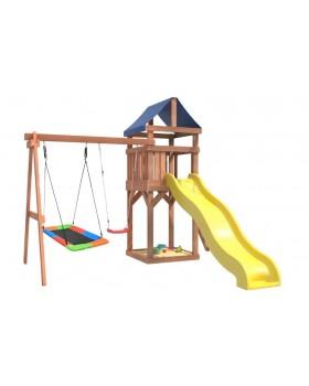 Игровой комплекс National Tree Company Классик с качелями лодочка и гнездом Лодка IgroWoods ДКП-9