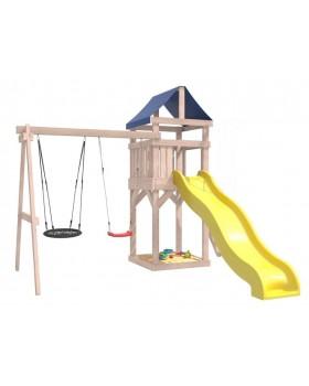 Игровой комплекс National Tree Company с качелями лодочка и гнездом IgroWoods ДКНП-3