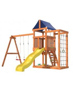 Игровой комплекс National Tree Company Fun Land с сеткой стенкой и качелями ДКПМ