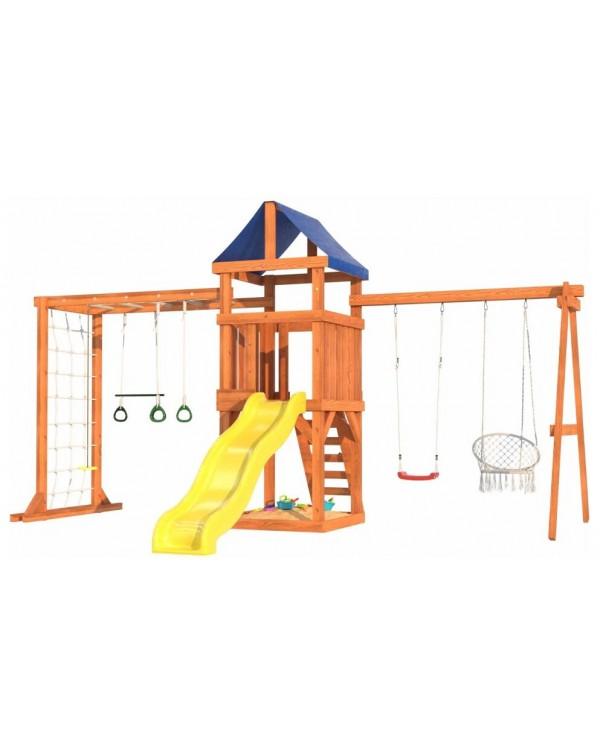 Игровой комплекс National Tree Company Fun Land с сеткой рукоходом и качелями ДКПМ-1