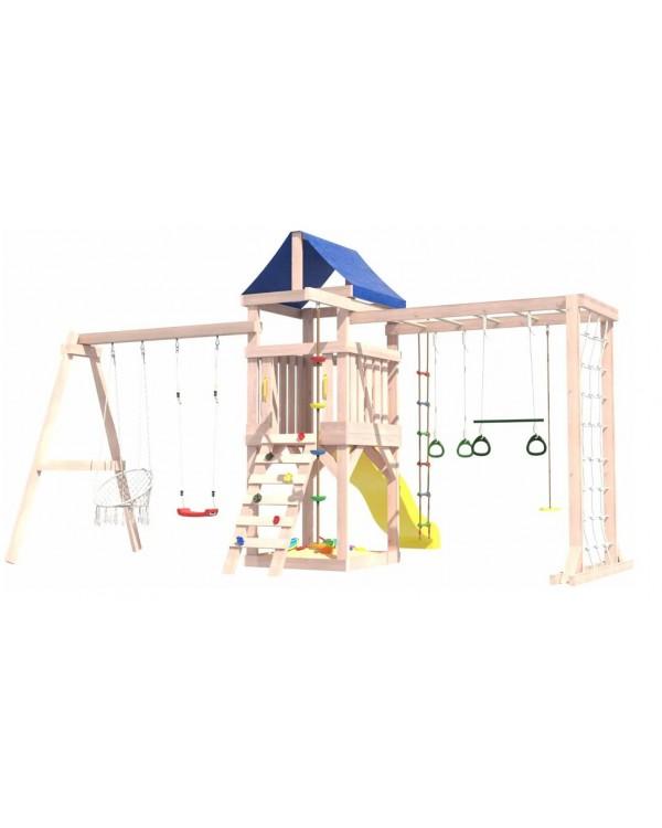 Игровой комплекс National Tree Company Fun Land с сеткой рукоходом и качелями ДНПМ-11
