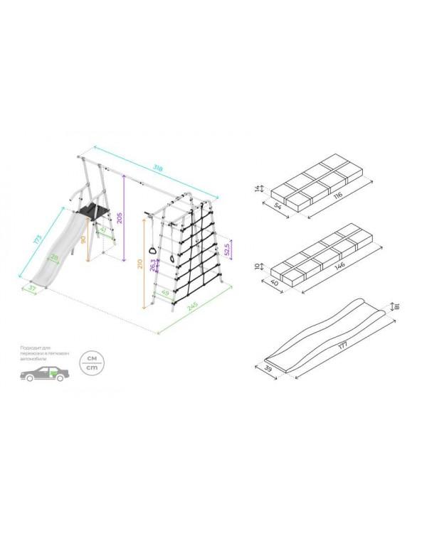 Дачный комплекс Богатырь Плюс 2 без качелей Romana 103.12.06