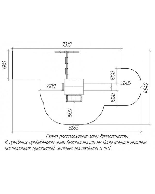 Детская площадка для дачи Савушка Тусун 8 с синей горкой