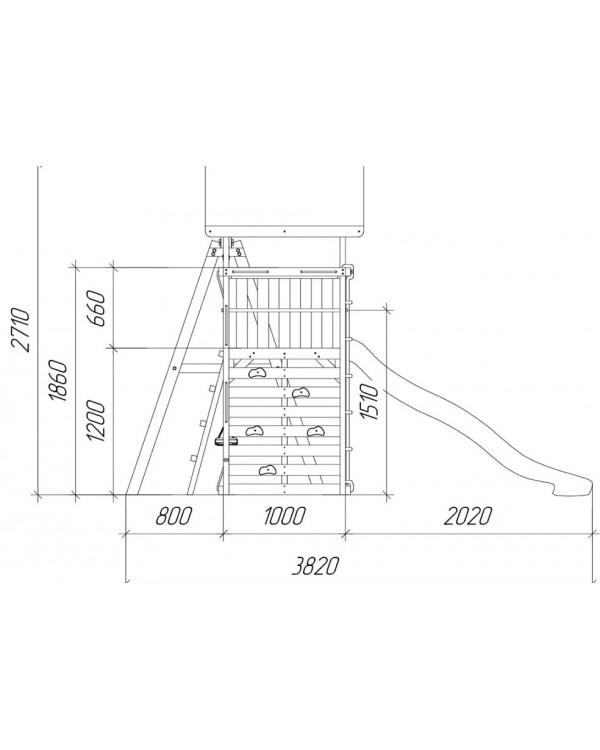 Детская площадка для дачи Савушка Тусун 8 с синей горкой