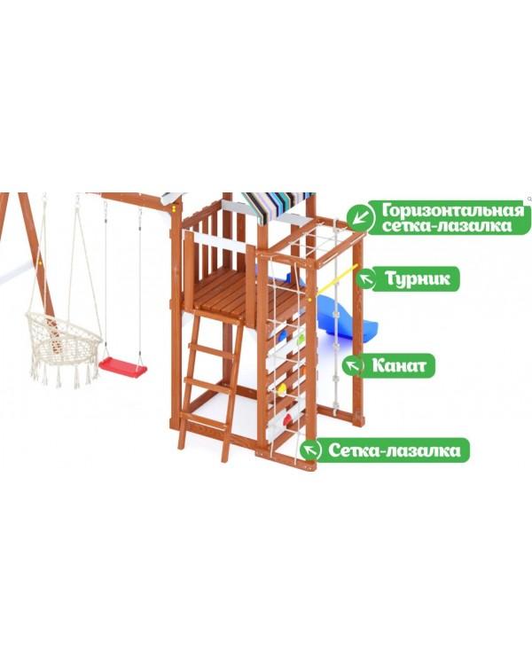 Детская площадка для дачи Савушка Тусун 8 с синей горкой