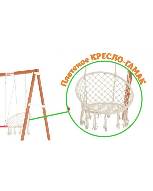 Детская площадка для дачи Савушка Тусун 8 с синей горкой