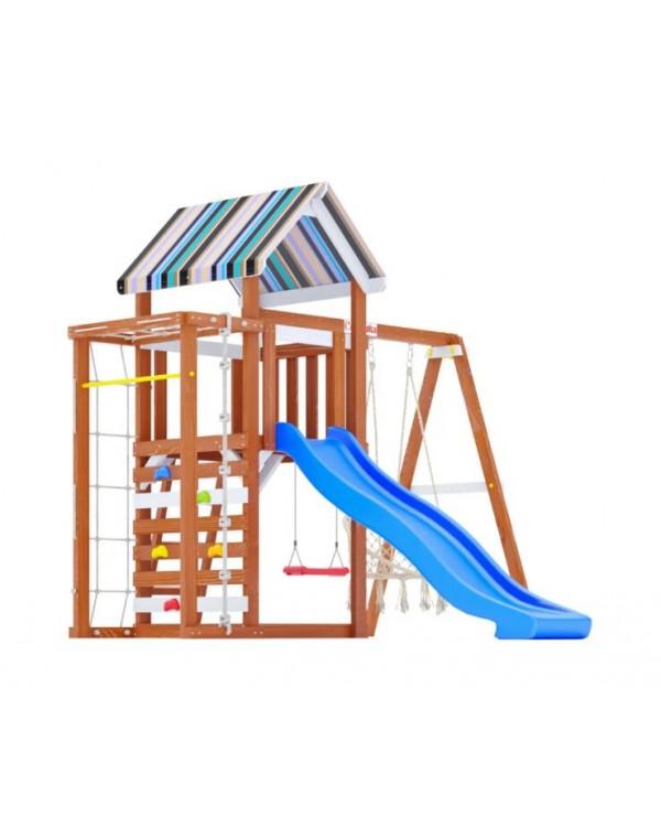 Детская площадка для дачи Савушка Тусун 8 с синей горкой