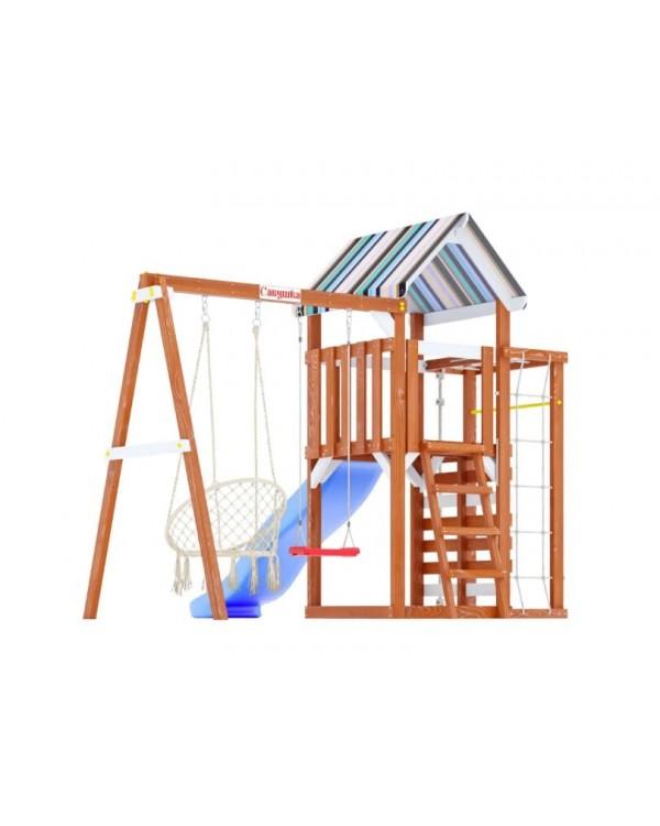 Детская площадка для дачи Савушка Тусун 8 с синей горкой