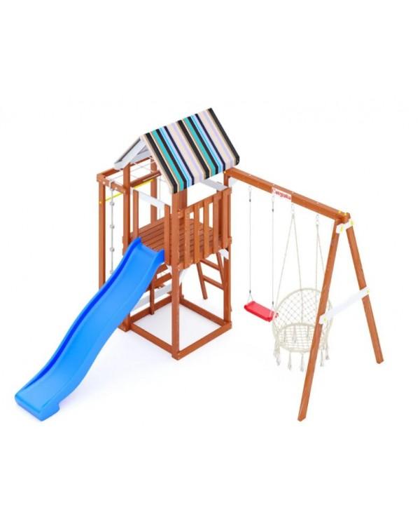 Детская площадка для дачи Савушка Тусун 8 с синей горкой