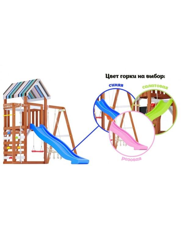 Детская площадка для дачи Савушка Тусун 8 с синей горкой