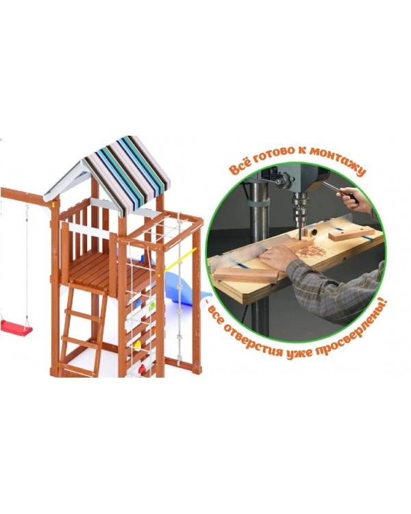 Детская площадка для дачи Савушка Тусун 8 с синей горкой