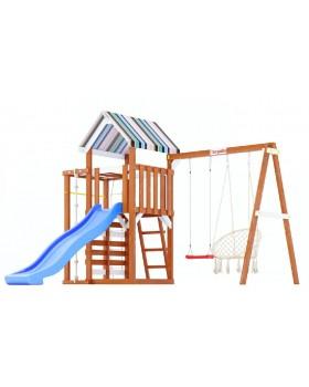 Детская площадка для дачи Савушка Тусун 8 с синей горкой