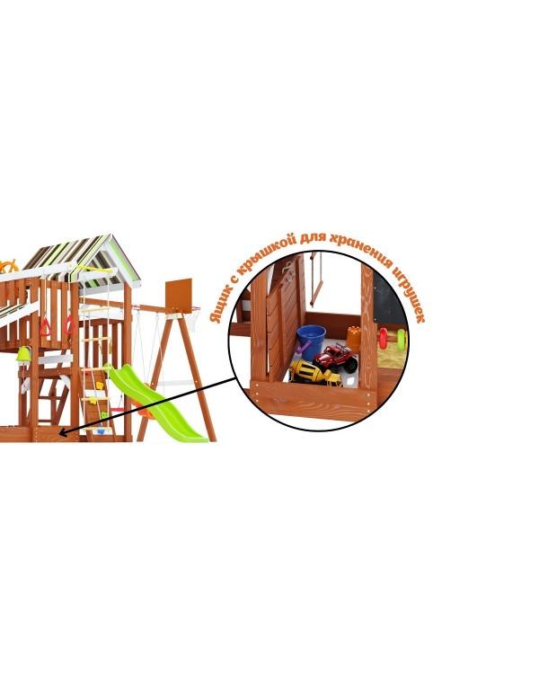 Детская площадка для дачи Савушка TooSun 9 салатовый Детская площадка для дачи Савушка TooSun 9 салатовый