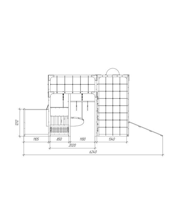 Детская площадка для дачи Савушка КУБ-2 Махагон