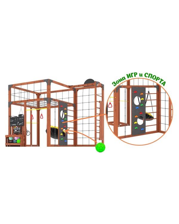 Детская площадка для дачи Савушка КУБ-2 Махагон