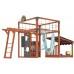 Детская площадка для дачи Савушка КУБ-4 Махагон с гамаком для йоги