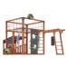 Детская площадка для дачи Савушка КУБ-4 Махагон с гамаком для йоги