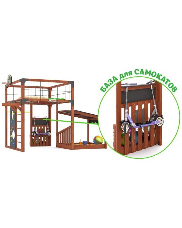 Детская площадка для дачи Савушка КУБ-4 Махагон с подушками