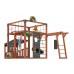 Детская площадка для дачи Савушка КУБ-4 Махагон с подушками