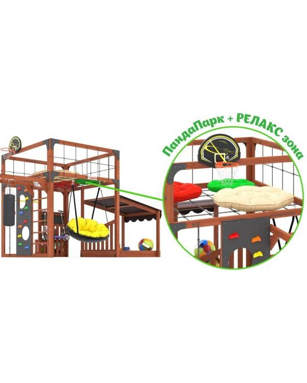 Детская площадка для дачи Савушка КУБ-4 Махагон с подушками