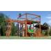 Детская площадка для дачи Савушка КУБ-4 Махагон с подушками и коконом