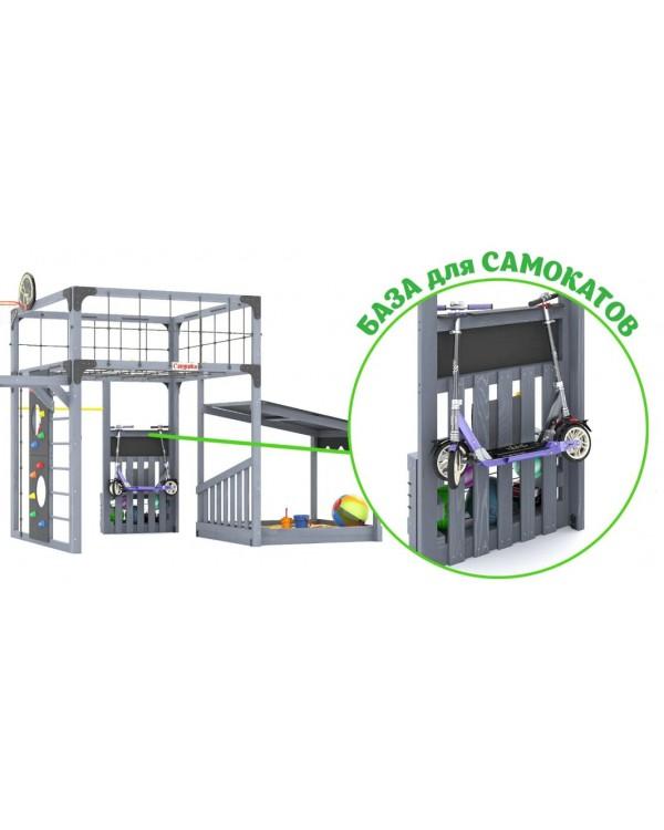 Детская площадка для дачи Савушка КУБ-4 Серый с гамаком для йоги