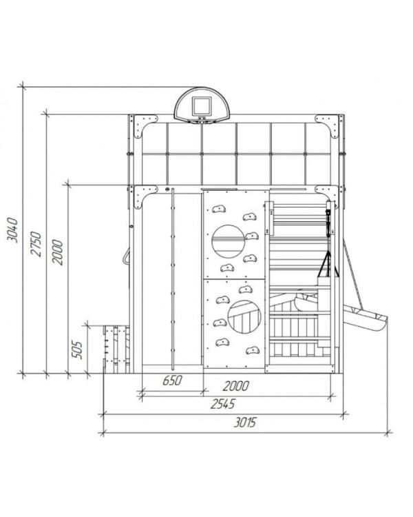 Детская площадка для дачи Савушка КУБ-4 Серый  с подушками