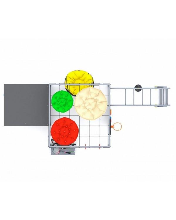 Детская площадка для дачи Савушка КУБ-4 Серый  с подушками