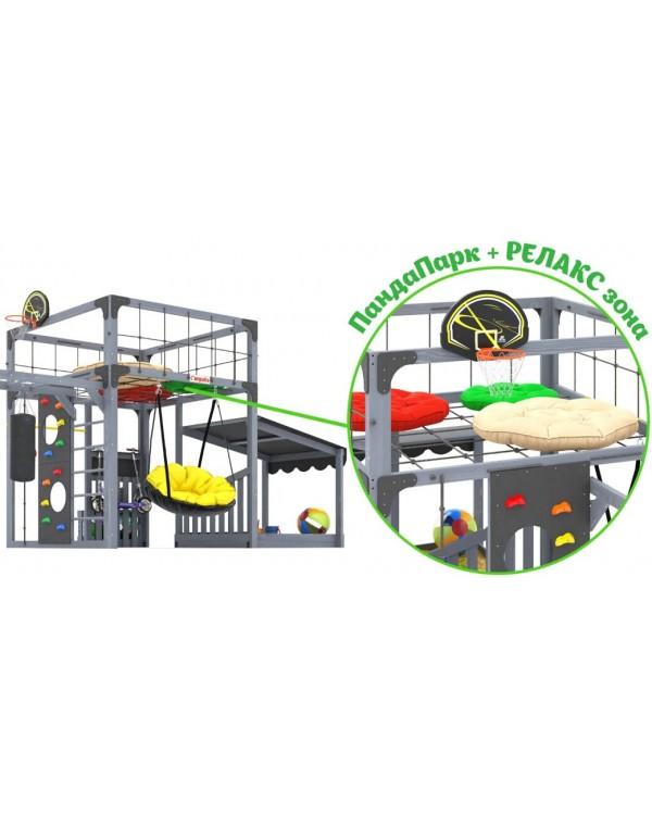 Детская площадка для дачи Савушка КУБ-4 Серый  с подушками