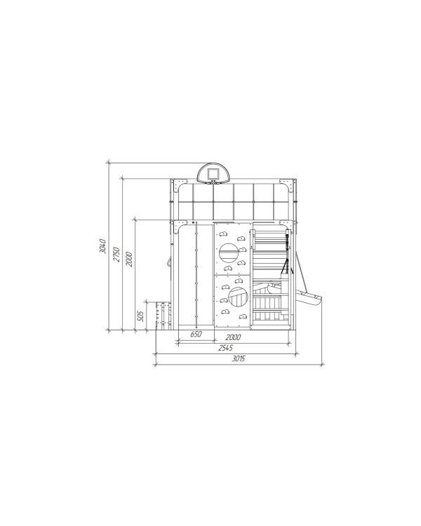 Детская площадка для дачи Савушка КУБ-4 Серый